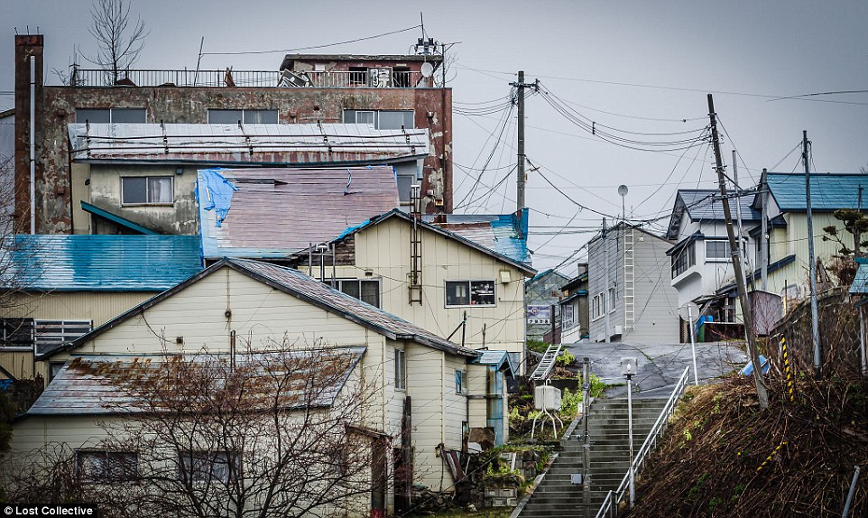 Figure 2: Photo of delapidated buildings in Yubari, Hokkaido by Brett Patman via Daily Mail